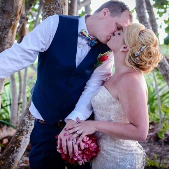 Champagne Sequence Wedding Dress - FREE SHIPPING - Picture 5 of 16